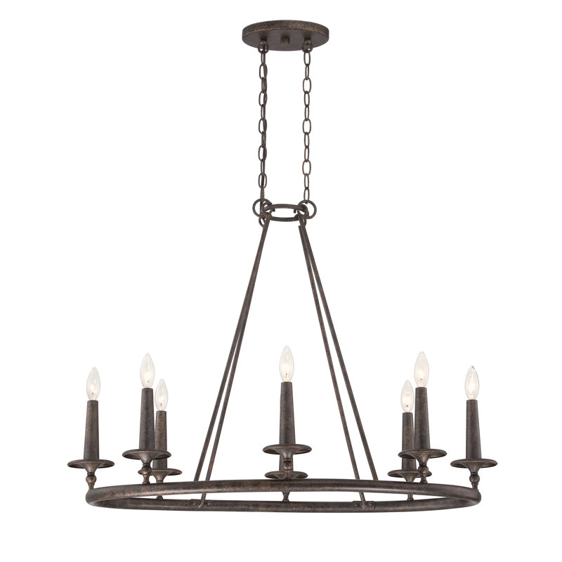 Greyleigh Auxvasse 8 Light Candle Style Wagon Wheel Chandelier